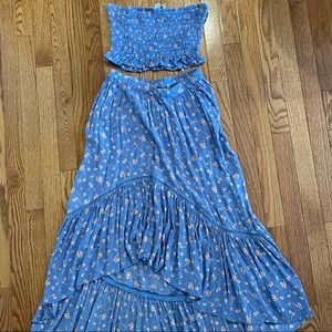 Two Piece Floral American Eagle Set